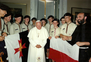 Pope St. John Paul II with Polish rover scouts of the FSE